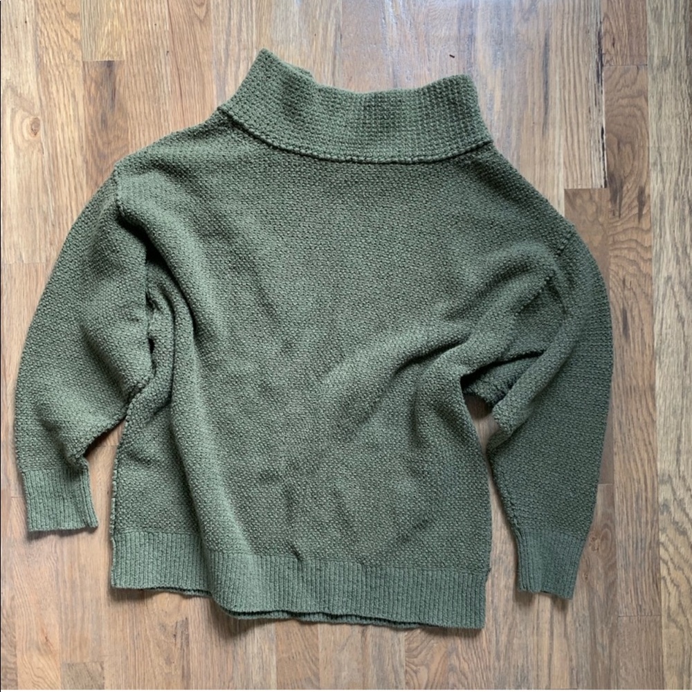 Free People Livvy Army Green Sweater
